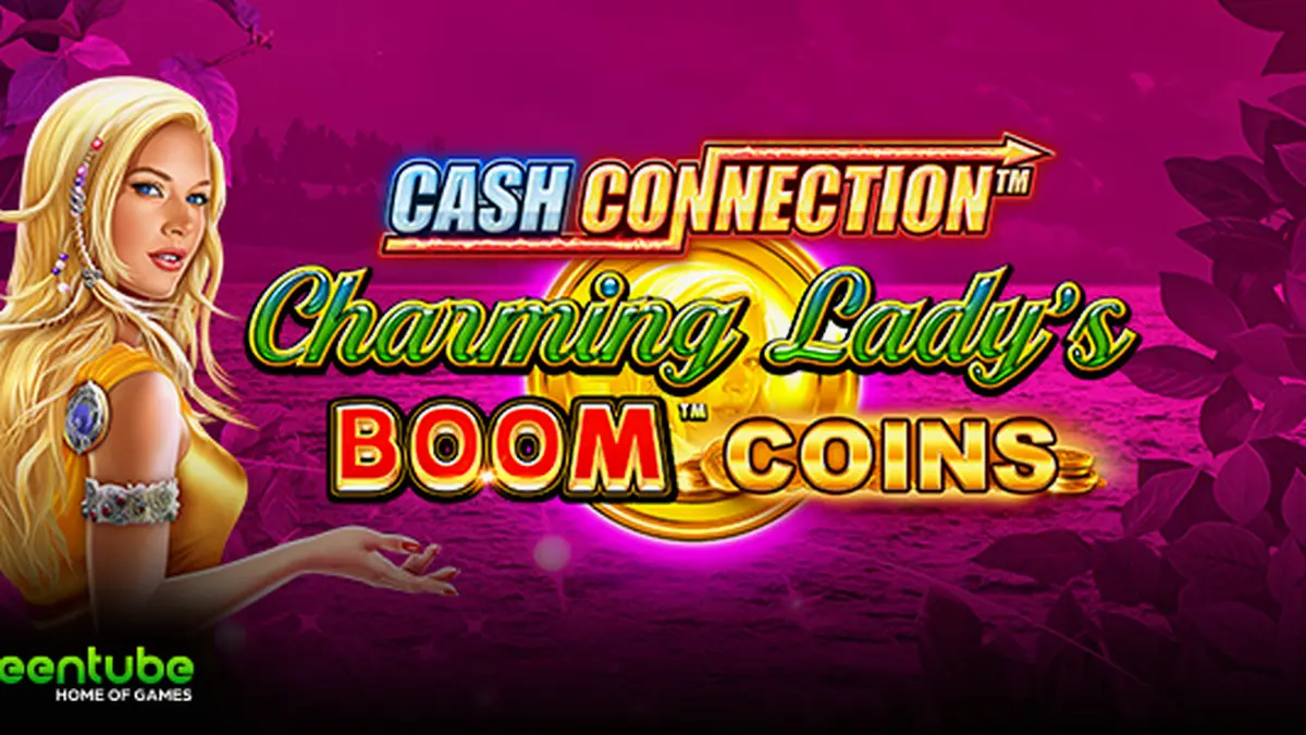 Interface do jogo Cash Connection Charming Lady’s Boom Coins